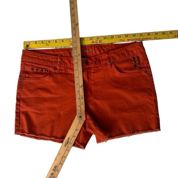 Mossimo orange rust denim cutoff shorts 90s vibe - Picture 6 of 6